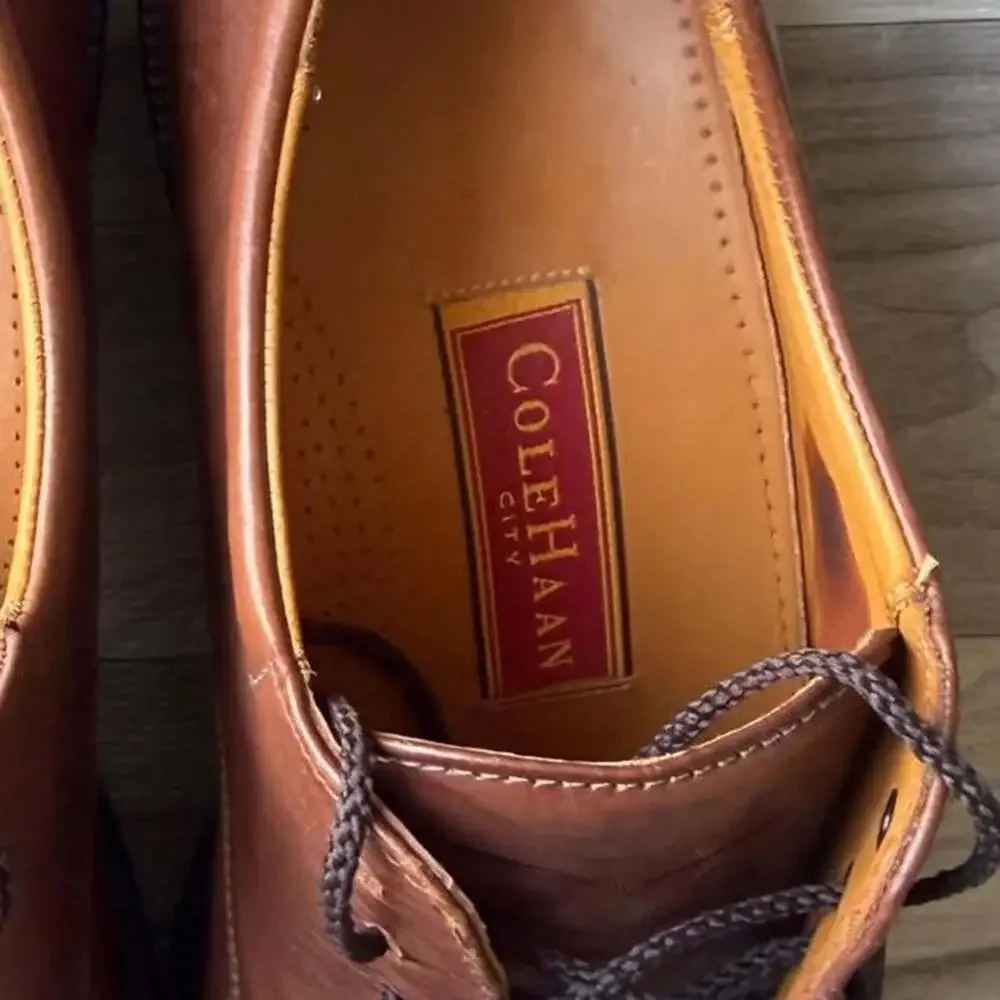 Vintage Cole Haan City Leather Oxford Dress Shoes Brown 11.5